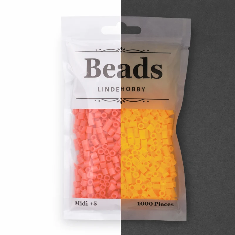 LindeHobby Beads Glow 07 Rød