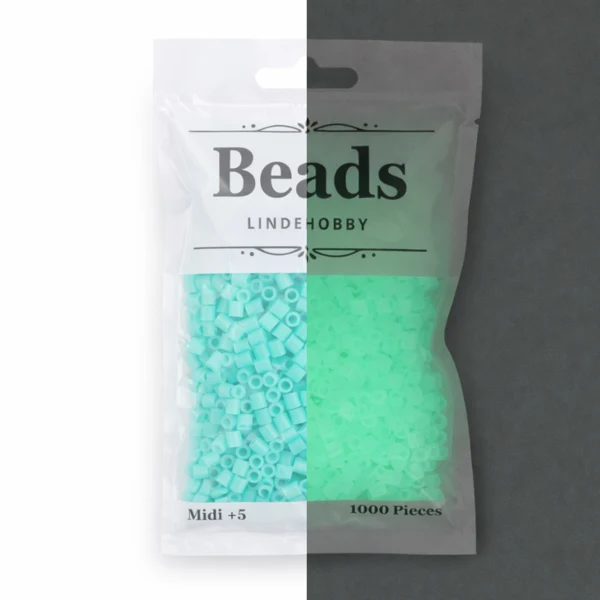 LindeHobby Beads Glow 03 Blå