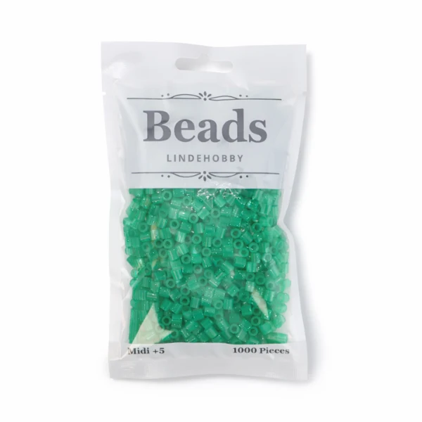 LindeHobby Beads Glitter 02 Grøn