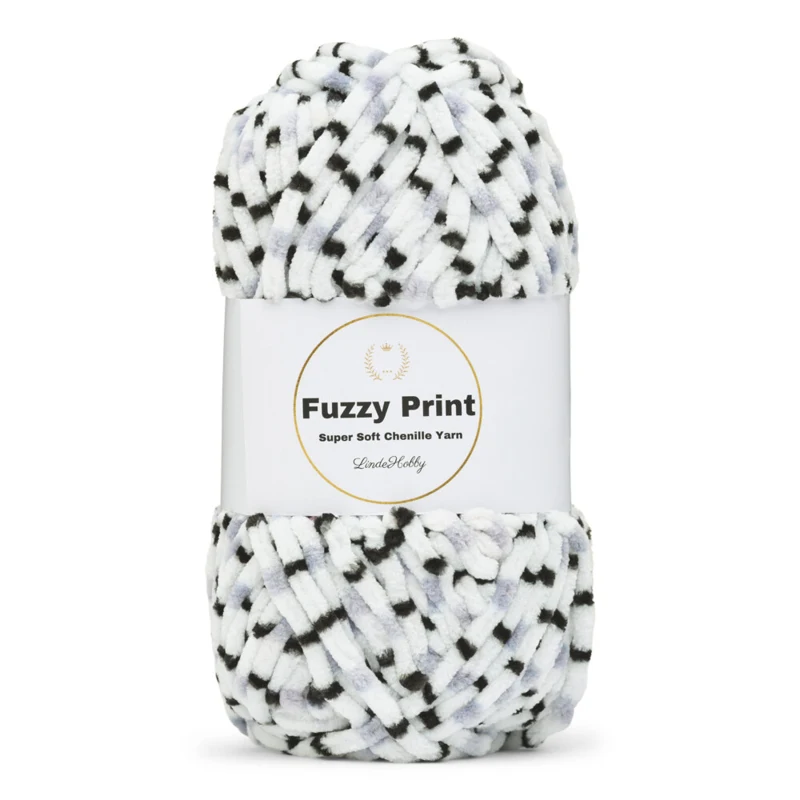 LindeHobby Fuzzy Chenille Print 10 Natskygge