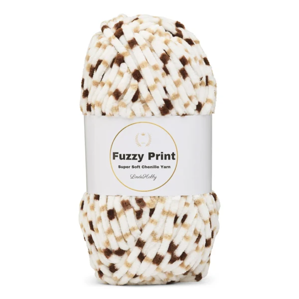 LindeHobby Fuzzy Chenille Print 02 Morgenkaffe