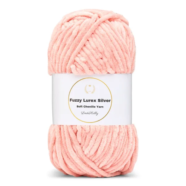 LindeHobby Fuzzy Chenille Silver Lurex 06 Laks