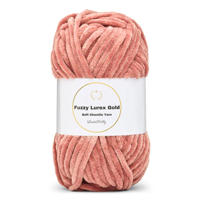 LindeHobby Fuzzy Chenille Gold Lurex 39 Pudder