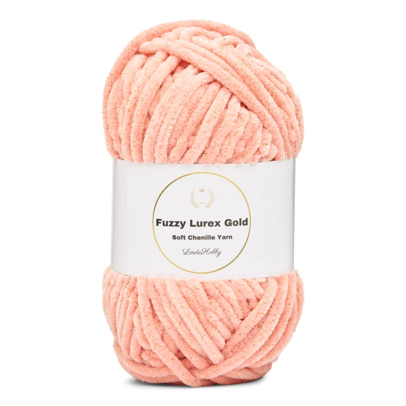 LindeHobby Fuzzy Chenille Gold Lurex 06 Laks
