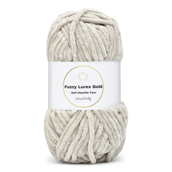 LindeHobby Fuzzy Chenille Gold Lurex  42 Kanonmetal