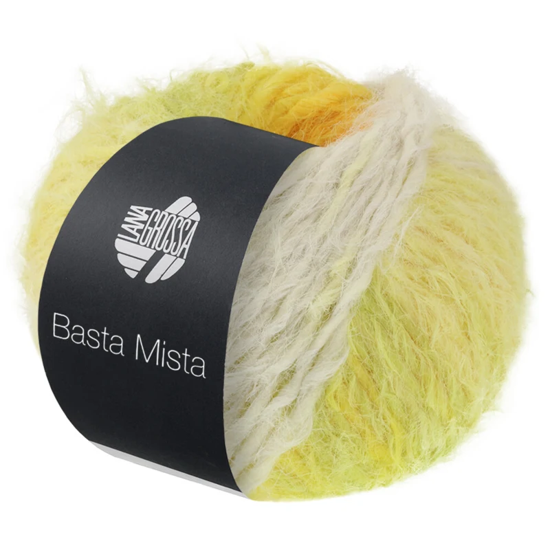 Lana Grossa Basta Mista 114 Greige/Vanilje/Gul/Grøngul/Solsikke/Orange