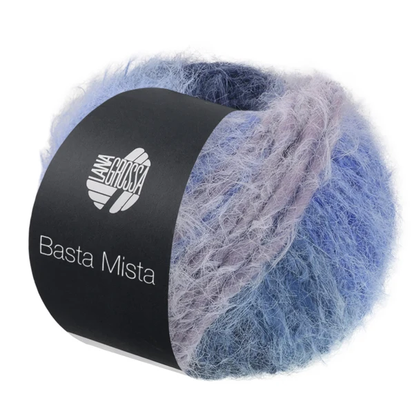 Lana Grossa Basta Mista 122 Natblå/kongeblå/jeansblå/grå/lysegrå