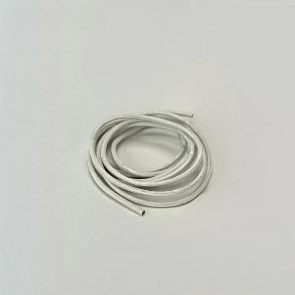 HobbyArts Lædersnor, 1 m, Hvid 2.00 mm