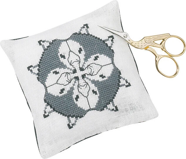 Broderikit Nålepude, ræv 11 x 11 cm