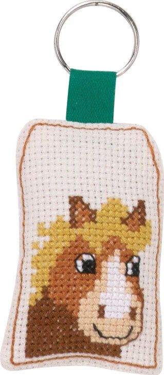 Broderikit Nøglering Hest 5 x 7 cm