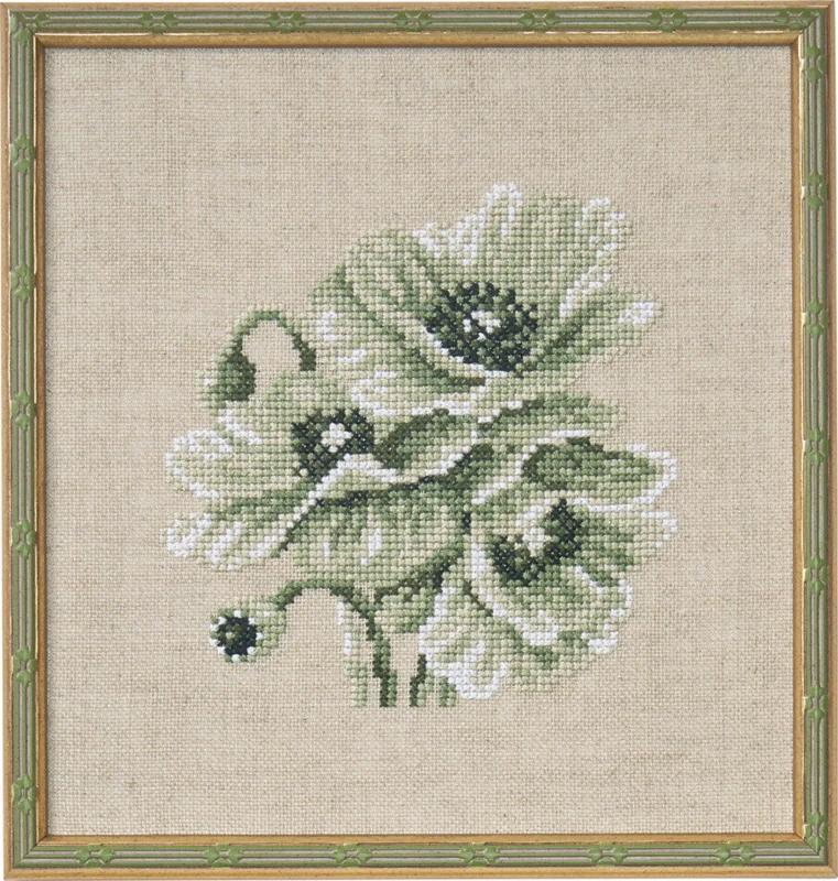 Broderikit Valmuer 18 x 19 cm