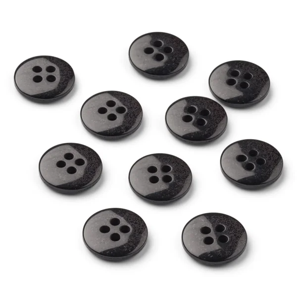 LindeHobby Glimmerknapper, Sort, 12 mm, 10 stk