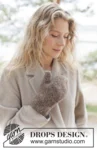 261-61 Frosted Bark Mittens by DROPS Design