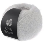 Lana Grossa Cosy Socks 08 Lysegrå