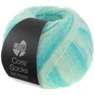 Lana Grossa Cosy Socks Soft Stripes 102 Jade/lysegrøn/hvidgrøn/råhvid