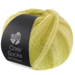 Lana Grossa Cosy Socks Soft Stripes 116 Lime/pistacie/lys oliven