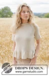268-20 Vanilla Twirl Blouse by DROPS Design