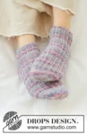 265-28 Purple Pop Socks by DROPS Design