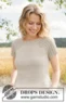 268-8 Almond Petal Top by DROPS Design