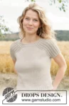 268-8 Almond Petal Top by DROPS Design