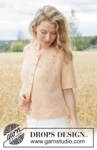 268-21 Peach Whisper Cardi by DROPS Design