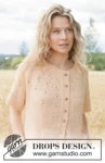 268-21 Peach Whisper Cardi by DROPS Design