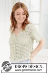266-25 Sweet Lime Cardi by DROPS Design