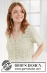 266-25 Sweet Lime Cardi by DROPS Design