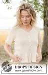 268-19 Vanilla Twirl Cardigan by DROPS Design
