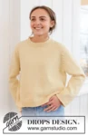 268-29 Shy Daffodil Sweater by DROPS Design