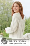 268-28 Caramel Stripes Sweater by DROPS Design