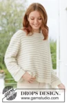 268-28 Caramel Stripes Sweater by DROPS Design