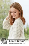268-28 Caramel Stripes Sweater by DROPS Design