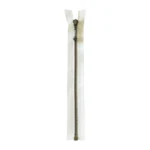 YKK Delbar Lynlås Metal 4 mm (25-65 cm) 841 Ecru, Antik messing