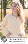 268-13 Soft Daffodil Cardigan by DROPS Design