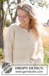 268-13 Soft Daffodil Cardigan by DROPS Design