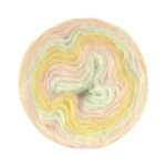 Gjestal Poppis 3108 Pastelrosa/grøn/gul med farveforløb