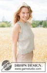 268-7 Sand Whisper Top by DROPS Design