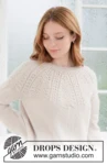 268-5 Meringue Bliss Sweater by DROPS Design