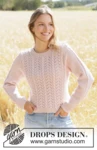 267-1 Forever Rose Sweater by DROPS Design