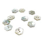 HobbyArts Perlemorsknapper, Blomst, 11.5 mm, 10 stk