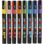 Uni Posca Tusch Fine Glitter, 8 stk