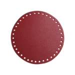 Go Handmade TaskeKurve Base, PU Læder, Rund, 17 cm 22397 Hindbær