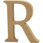 Bogstav, MDF, 13 cm, 2 cm, 1 stk R
