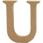 Bogstav, MDF, 13 cm, 2 cm, 1 stk U