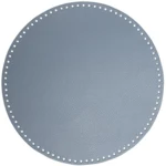 Go Handmade TaskeKurve Base, PU læder, Rund, 35 cm 22408 Blå