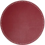 Go Handmade TaskeKurve Base, PU læder, Rund, 35 cm 22413 Hindbær
