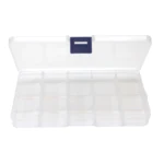 Plastboks med låg Transparent 17,6 x 10 cm, 15 rum