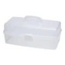 Plastboks med låg Transparent 39,5 x 19,5 cm, 10 rum