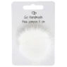 Go Handmade Pompon m. elastik strop, 5 cm 22222 Naturhvid